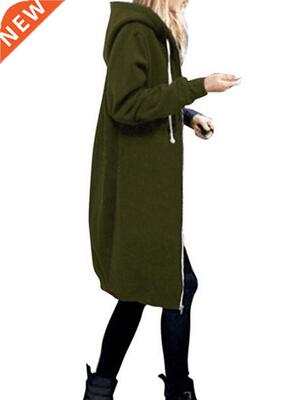 Once 2022 Autumn Casual Women Long Hoodies Sweatshirt Coat Z
