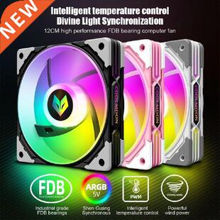 120mm CPU Cooling Fan RGB Ventilador Cooler Adjust Speed
