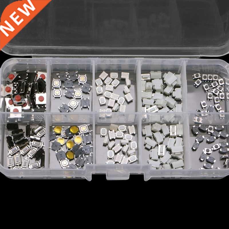 250 Pcs 10 Models Tactile Button Switch Micro Button Switche