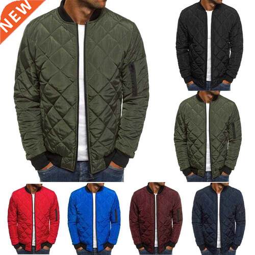 ZOGAA 2021 Mens Autumn Jacket Coat Wind Breaker Casual Plaid