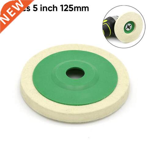 2pcs 5 Inch 125mm Wool Felt Buffing Polishing Wheel Pad Angl
