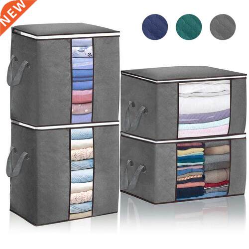 4-Pack Clothes Storage Bags Large Capacity Closet Organizer