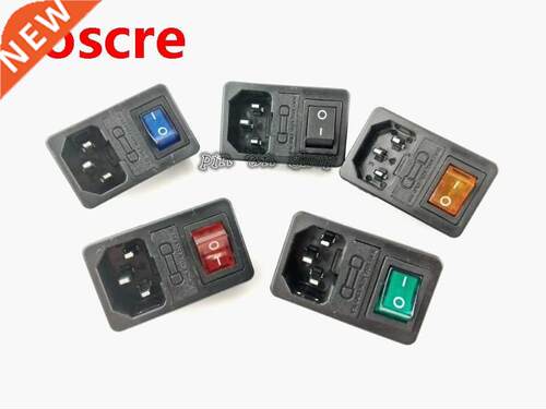 5pcs with 10A fuse ! Multicolor Rocker Switch Fused IEC 320