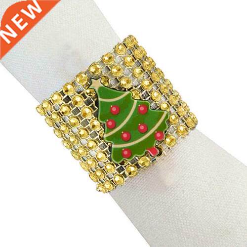 Xmas Tree Santa Claus Napkin Rings 5/10 Packs Napkins Holder