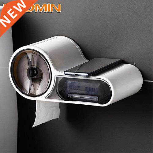 HOOMIN Toilet Tissue Box Shelf Toilet Paper Holder Rack