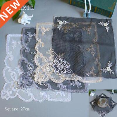 High-end lace beads mesh embroidery place table mat cloth pa
