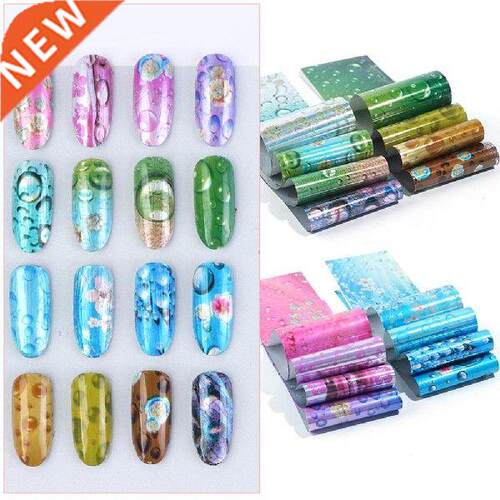 16 Sheets Starry Sky Water Drop Bubble Nail Sticker