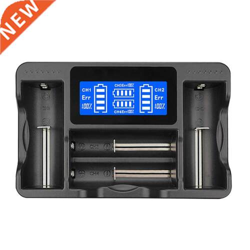 LCD 4 Slots USB Charger Charging For 26650 22650 17670 18650