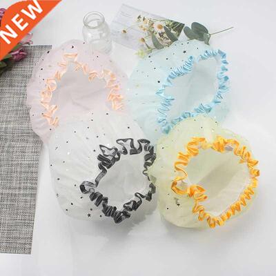 1PC Thick Waterproof Bath Hat Double Layer Starry Sky