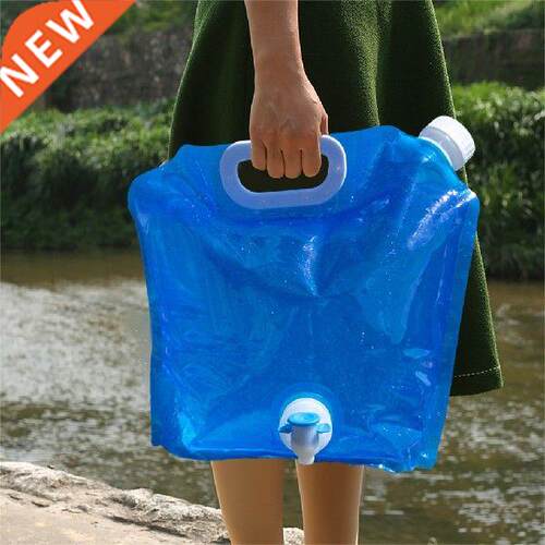 Portble Outdoor Cmping Wter Bg with Spout Collpsible