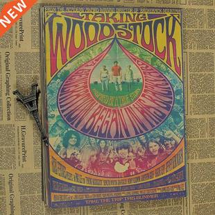 retro decorative music Woodstock festival paper rock craft