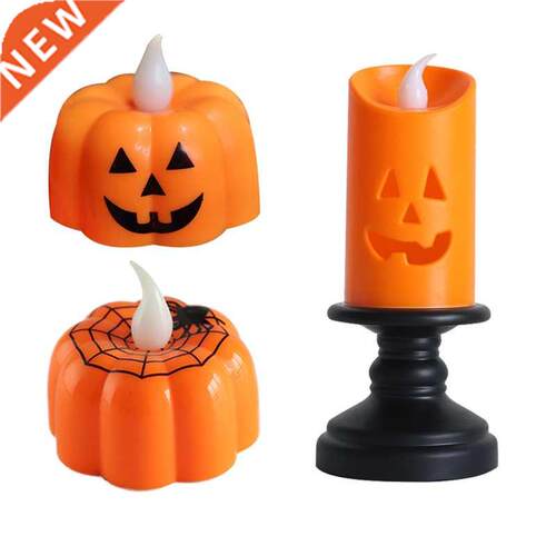 Halloween Decoration Pumpkin Candle LED Light Table Top