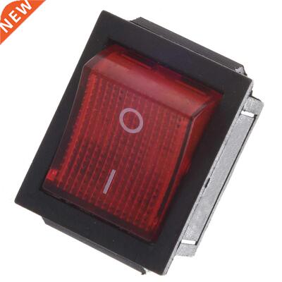 Red Light Illuminated 4 Pin DP ON/OFF Snap in Rocker Switc