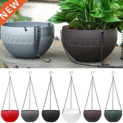 Imitation Rattan Hanging Basket Flower Pot Chain Basin Ec