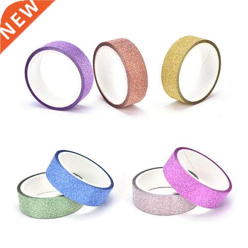 10 Rolls/lot  Craft Gltter Wash Paper Tape 3M Adhesve