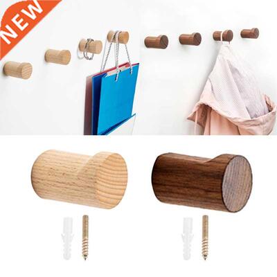 896B 4 Pcs Small Beech Hook Wood Coat Hanger Handmade Craft