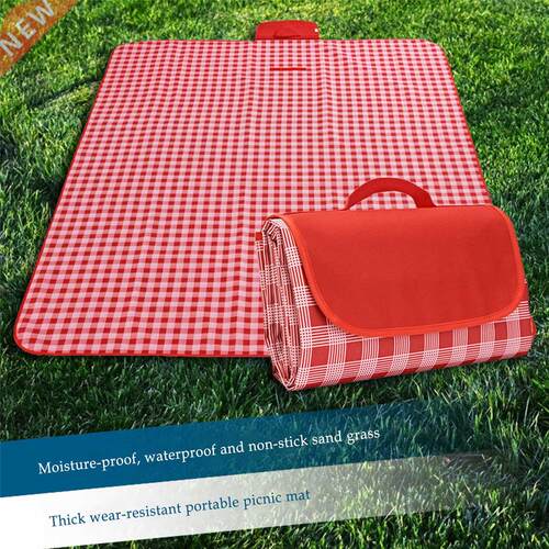 Picnic Mats Waterproof Folding Camping Picnic Blanket Red