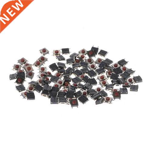 100 Pcs 6x6x3.1mm 4 Pin SMD Micro Momentary Push Button Tact