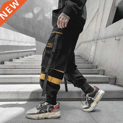 Autumn Winter Japan Style Mens Hip Hop Techwear Pants Blue G