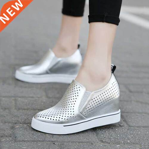 Casual Shoes Women Fashion Platform Shoes Women White Mesh B