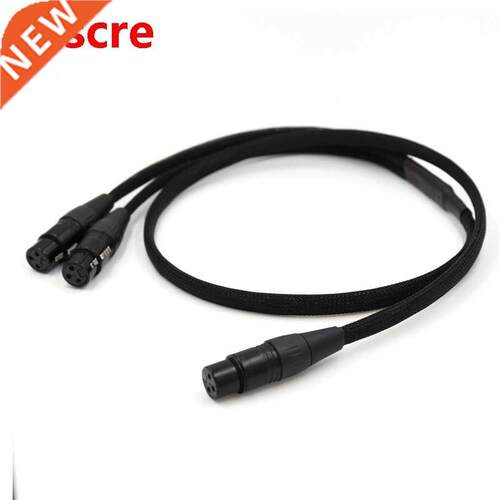 Meter OCC Silver Plated Y Spliter Cable 1 XLR Female to 2 X