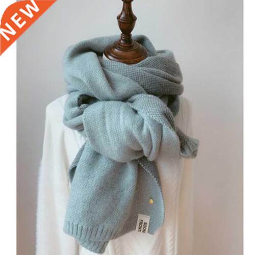 2021 Women Solid Cashmere Scarves Lady Winter Thicken Warm S