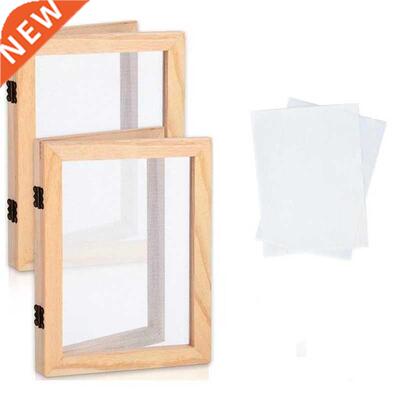2 Pack Wooden Paper Making Mould Wooden Papermaking Frame