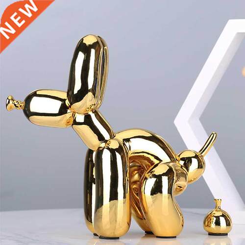 Creatve Poop Balloon Dog Statue Home Decoraton Modern nor