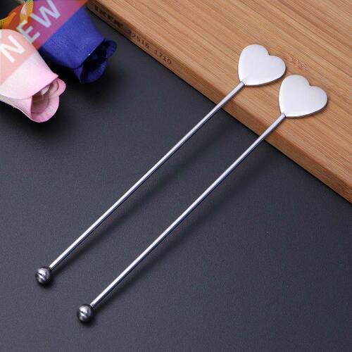 5 Pcs Stainless Steel Heart-shaped and Round Bead Cocktail