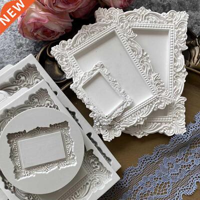 3pcs Frame Silicone Epoxy Resin Plaster Mould cake mold fond