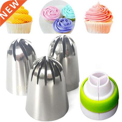 4Pcs/Set Russian Icing Piping Tips Coupler Cupcake Cake Deco