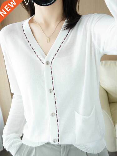 Silk Sunscreen Cardigan Women's Sweater 2022 Summer New Styl