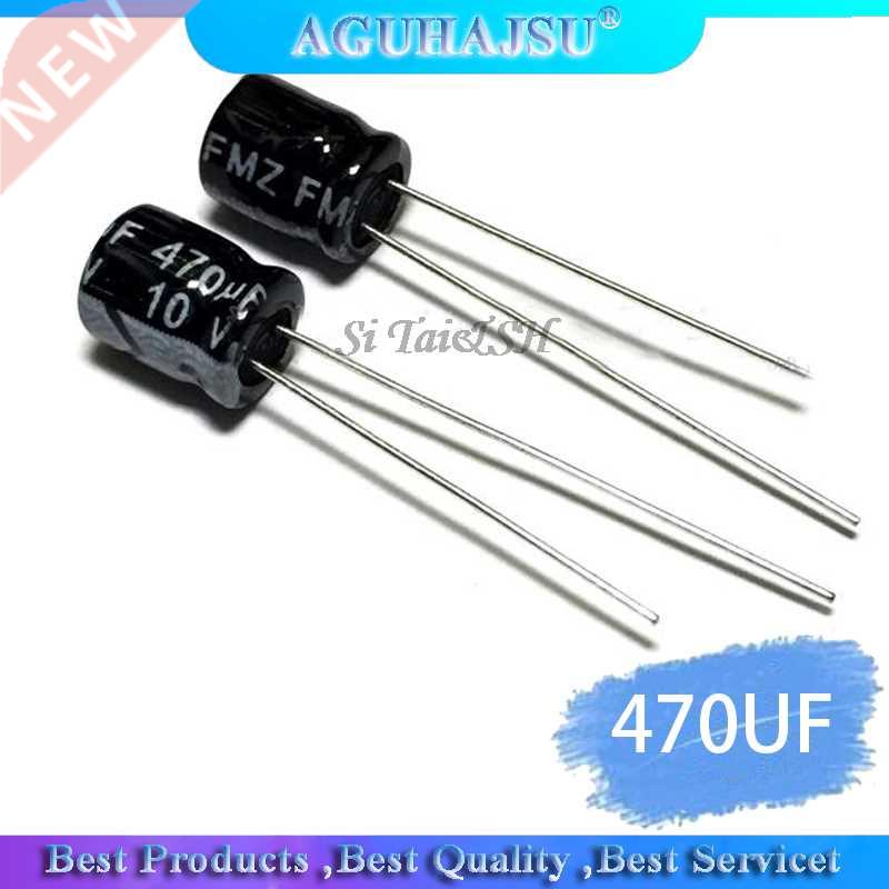 50PCS Higt quality 10V 470UF 6X7mm 470UF 10V Electrolytic c