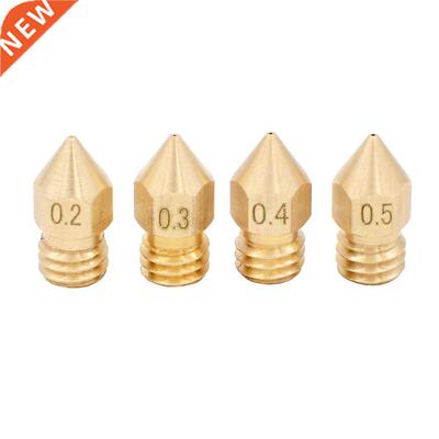 D Printer Accessories Brass MK8 Nozzle 0.2mm 0.mm 0.4mm 0.