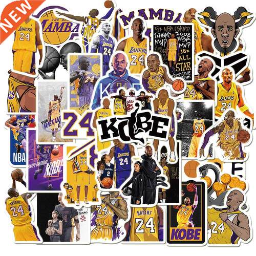 50pcs NBA Basketball Stickers Kobe Bryant Sticker Waterproo