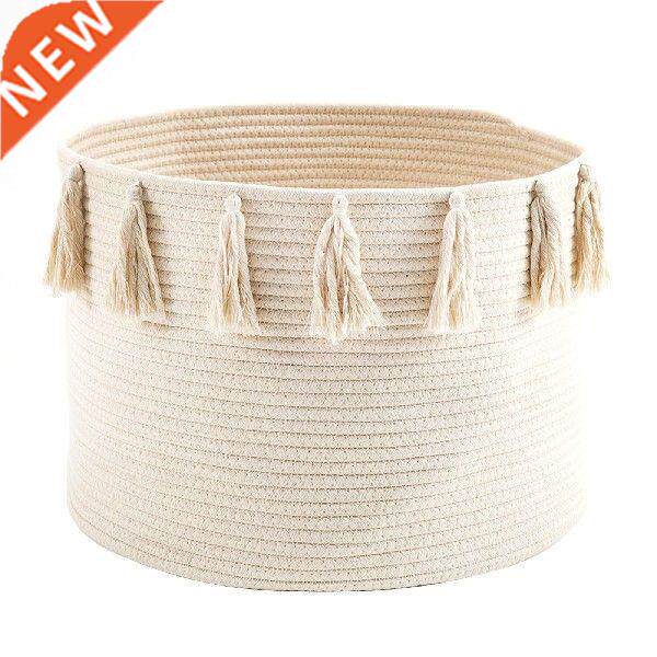 Round Storage Baskets For Organizing Cotton Large Foldable