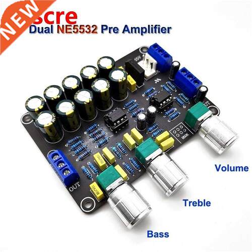 Dual NE5532 Tone Preamplifier Board Audio Equalizer Preamp T