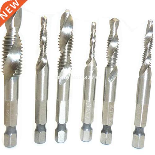 6pc Drill Tap Countersink Sae Deburr Screw Taps 1/8