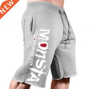 Shorts Print Loose Men Fitnes Summer Casual Cotton