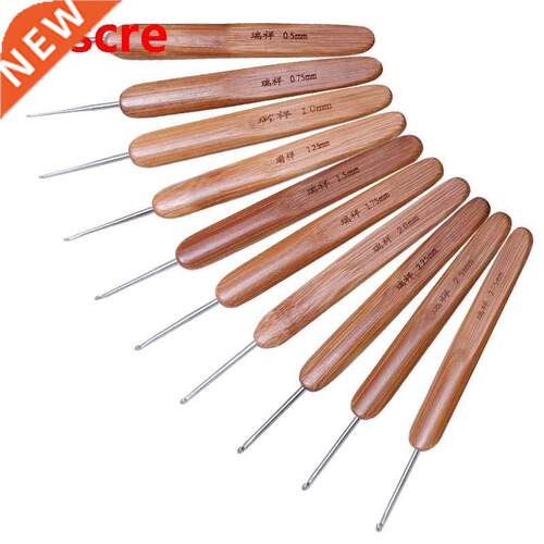 10pcs Bmboo Hndle Crft Needle Home Use Crochet Hooks Set