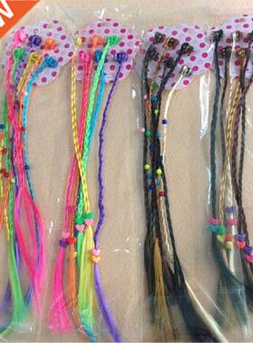 6Pcs Kds Grls Colorful Cartoon Elastc Har Clp Wg