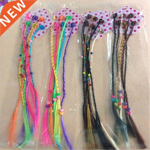6Pcs Kds Grls Colorful Cartoon Elastc Har Clp Wg