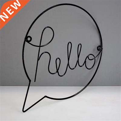 Nordic Iron Hello letters wall sticker for kid Room Hanging