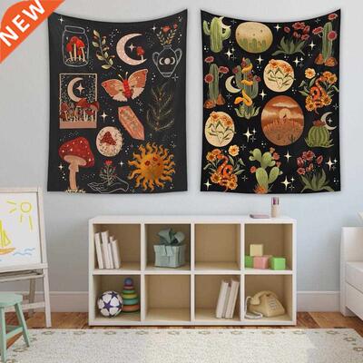 Vintage Black Tapestry Tapestry Wall-Mounted Bohemian Wall