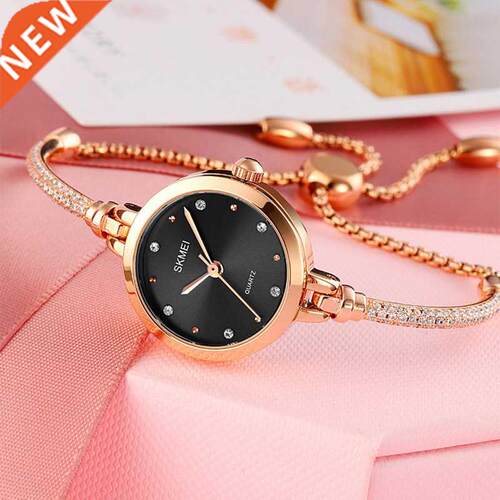 SKMEI Brand Luxury Women Bracelet Watch Stainless Steel Quar
