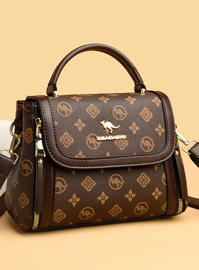 2026新款品牌女包真皮手提小方包时尚印花斜挎包女士单肩包