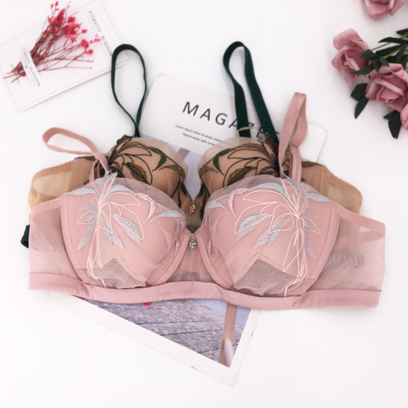 伊维斯性感有钢圈聚拢半罩杯