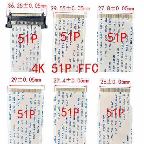 51P4K高清液晶屏线LVDS电视FFC排线V-byOne带I-PEX接头京东方华星
