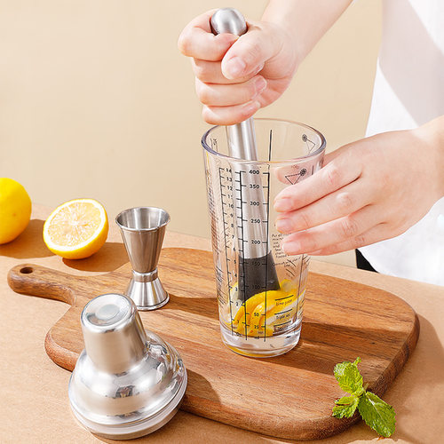 雪克杯捣汁棒碎冰锤手暴打柠檬茶