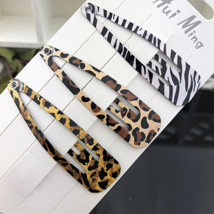 韩国豹纹BB夹刘海碎发夹侧边头夹新潮头饰后脑勺夹子2024新款边夹